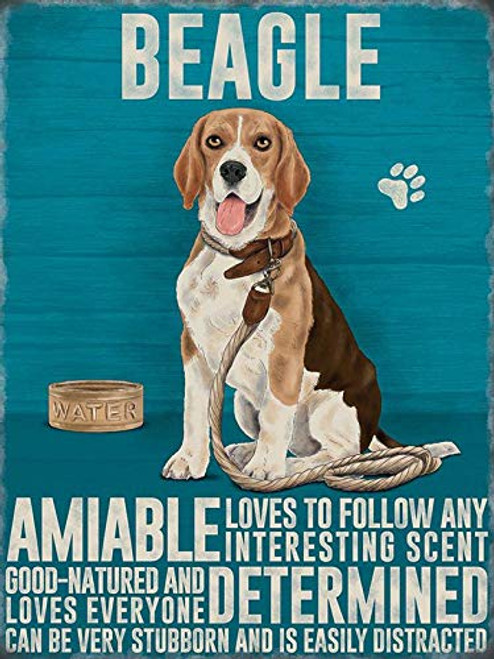 Wallors Metal Signs Vintage Beagle Tin Sign 8" x 12" Unique Plaques Poster for Garage Indoor Shop Wall Decor Wallors Metal Signs Vintage Beagle Tin Sign 8" x 12" Unique Plaques Poster for Garage Indoor Shop Wall Decor