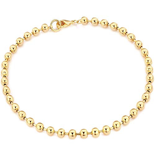OSIANA Dainty Beads Chain Bracelet for Women 18K Gold Plated Chunky Curb PaperClip Chain Rolo Radial Link Bracelet Delicate Wide Chain Cuban Link Bracelet Personalized Gift for Her OSIANA Dainty Beads Chain Bracelet for Women 18K Gold Plated Chunky Curb PaperClip Chain Rolo Radial Link Bracelet Delicate Wide Chain Cuban Link Bracelet Personalized Gift for Her