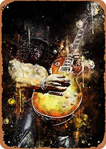 EICOCO Legendary Guitarist Slash Guns N Roses Plaque Poster Metal Tin Sign 8" x 12" Vintage Retro Wall Decor