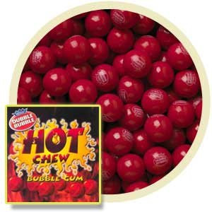 Dubble Bubble Hot Chew Cinnamon Gumballs, 1LB