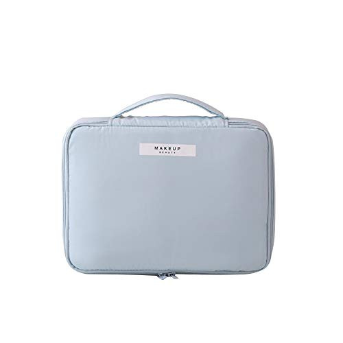 Makeup Bag Cosmetic Bag for Women Cosmetic Storage Bag Organizer Cosmetic Travel Makeup Bag Large Travel Toiletry Bag -Blue- Makeup Bag Cosmetic Bag for Women Cosmetic Storage Bag Organizer Cosmetic Travel Makeup Bag Large Travel Toiletry Bag -Blue-