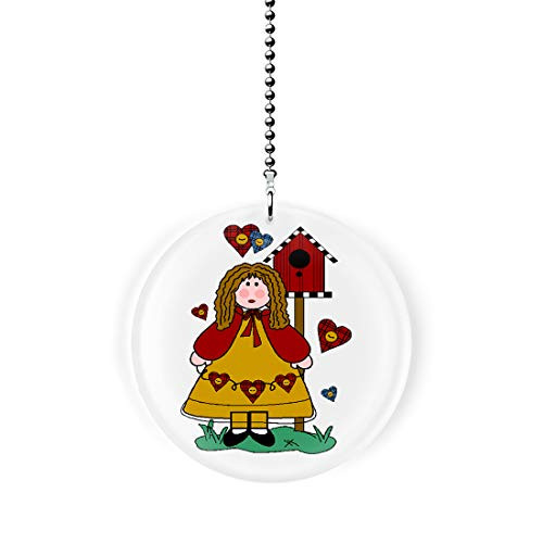 Gotham Decor Country Girl and Birdhouses Fan/Light Pull
