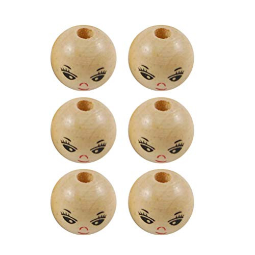 ARTIBETTER 100pcs Round Wood Bead Wooden Spacer Beads Unfinished Natural Wood Loose Beads Round Ball with Smile Face for Kids DIY Bracelet Jewelry Findings Charms 18mm ARTIBETTER 100pcs Round Wood Bead Wooden Spacer Beads Unfinished Natural Wood Loose Beads Round Ball with Smile Face for Kids DIY Bracelet Jewelry Findings Charms 18mm