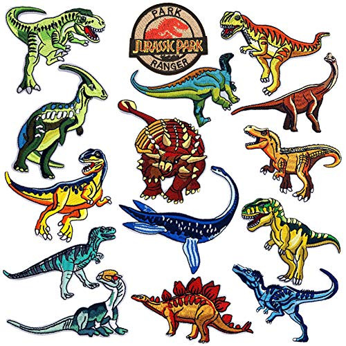 Dinosaur Iron on Patches Jurassic Park Tactical Embroidered Applique Patches Badge Morale Decoration Sew on Patches for Jacket Jeans Backpacks Hat Clothing -15 Pcs- Dinosaur Iron on Patches Jurassic Park Tactical Embroidered Applique Patches Badge Morale Decoration Sew on Patches for Jacket Jeans Backpacks Hat Clothing -15 Pcs-