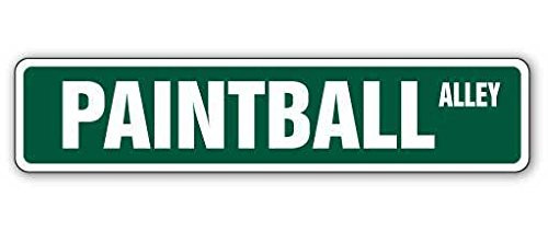 Cortan360 PAINTBALL Street Sign paint ball shoot gun amo- Indoor/Outdoor - 8" Wide Sticker Decal