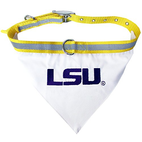 Pets First Collegiate Pet Accessories, Collar Bandana, LSU Tigers, Small