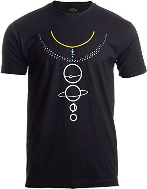 Minimalist Solar System - Cool Artistic Astronomy Planet NASA Nerd Space T-Shirt--Adult,L- Black
