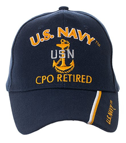 Artisan Owl Officially Licensed US Navy Retired Baseball Cap - Multiple Ranks -Chief Petty Officer-