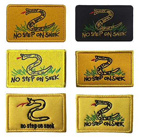 Antrix 6 Pcs Tactical No Step On Snek DTOM Patches Military Emblem Badge Snek Patches for Caps,Bags,Backpacks,Clothes,Vest,Military Uniforms,Tactical Gears Etc. Antrix 6 Pcs Tactical No Step On Snek DTOM Patches Military Emblem Badge Snek Patches for Caps,Bags,Backpacks,Clothes,Vest,Military Uniforms,Tactical Gears Etc.