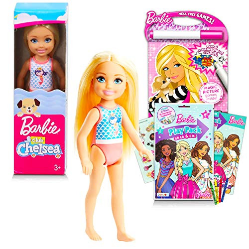 Hasbro Shop Barbie Club Chelsea Doll Bundle with Barbie Coloring Books - 3 Pc Barbie Activity Set with Barbie Doll, Barbie Imagine Ink, Barbie Play Pack -Barbie Playset- Hasbro Shop Barbie Club Chelsea Doll Bundle with Barbie Coloring Books - 3 Pc Barbie Activity Set with Barbie Doll, Barbie Imagine Ink, Barbie Play Pack -Barbie Playset-