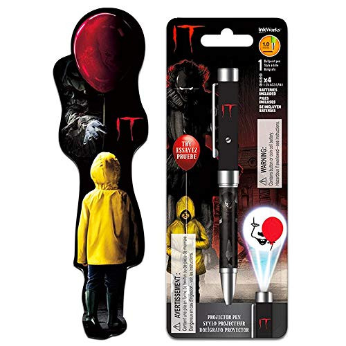 Stephen King It Pen and Bookmark Set ~ Stephen King's"It" Projector Pen Featuring Pennywise with Bookmark -Stephen King It Office Supplies, Merchandise-