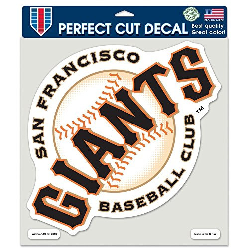 WinCraft MLB San Francisco Giants 27564013 Perfect Cut Color Decal, 4" x 4", Black