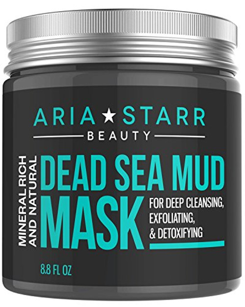Aria Starr Dead Sea Mud Mask For Face, Acne, Oily Skin and Blackheads - Facial Pore Minimizer, Reducer and Pores Cleanser Treatment - Natural For Younger Looking Skin Aria Starr Dead Sea Mud Mask For Face, Acne, Oily Skin and Blackheads - Facial Pore Minimizer, Reducer and Pores Cleanser Treatment - Natural For Younger Looking Skin