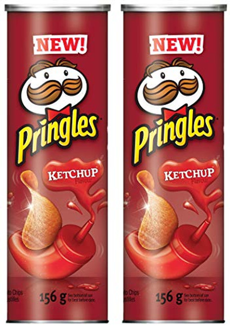 Pringles Potato Chips, Ketchup, 156 Grams/5.50oz -2 Pack-