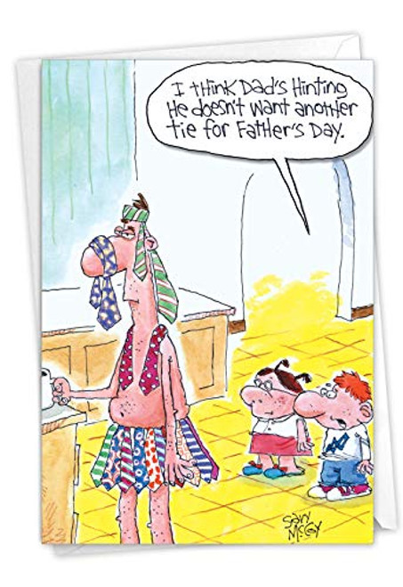 NobleWorks - Humor Father's Day Notecard with Envelope - Funny Greeting Card for Dad, Stepdad, Grandpa - Another Tie 5293 NobleWorks - Humor Father's Day Notecard with Envelope - Funny Greeting Card for Dad, Stepdad, Grandpa - Another Tie 5293