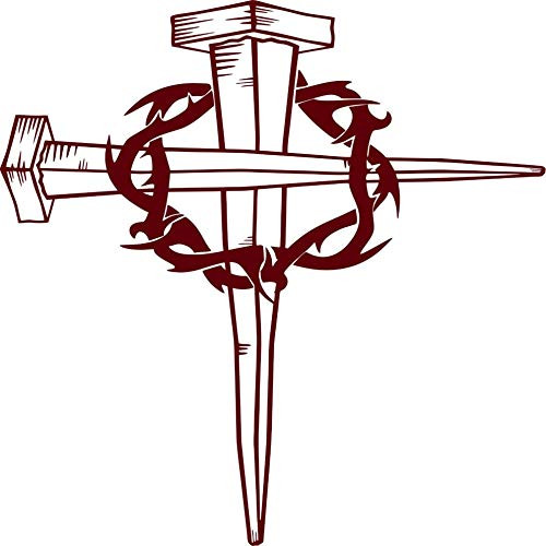 Jesus Christ Cross Crown Of Thorns GOD Car Truck Window Vinyl Decal Sticker Jesus Christ Cross Crown Of Thorns GOD Car Truck Window Vinyl Decal Sticker