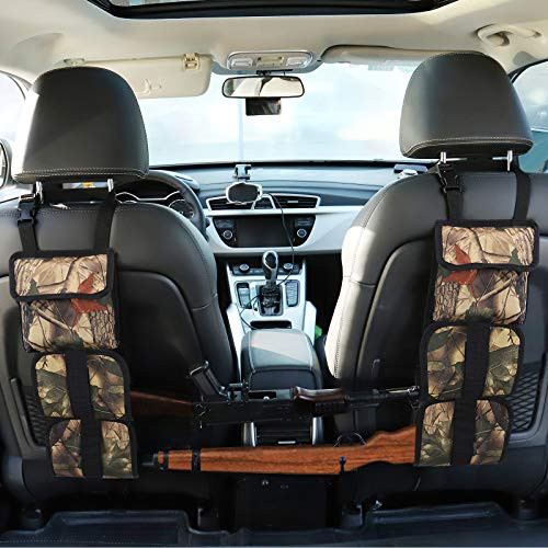 Accmor Car Seat Back Gun Sling, Camo Hunting Gun Rack Holder Organizer, Universal Car Concealed Seat Back Gun Strap Hunting Gear for Car Truck SUV Vehicles Car Storage