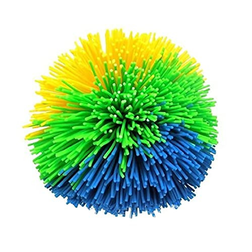 Rainbow Monkey Stringy Ball, Sensory Ball Fidget Toys Stress Relief Ball Hand Toys for Adult Kids Funny Silicone Bouncy Ball Fluffy-Juggling Ball Colorful Stringy Balls Fun Party Favor -E-