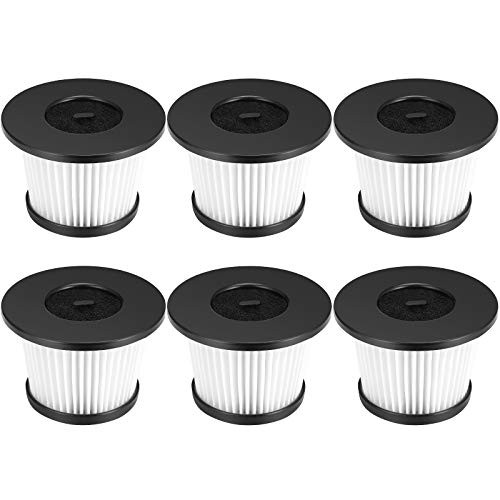 Cabiclean 6 Pack HEPA Replacement Filter Compatible for Moosoo K24 Cordless Vacuum Cleaner