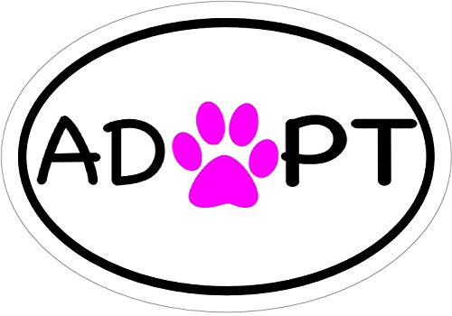 WickedGoodz Oval Pink Paw Pet Adoption Vinyl Window Decal - Rescue Bumper Sticker - Shelter Decal - Perfect Pet Cat Dog Gift WickedGoodz Oval Pink Paw Pet Adoption Vinyl Window Decal - Rescue Bumper Sticker - Shelter Decal - Perfect Pet Cat Dog Gift