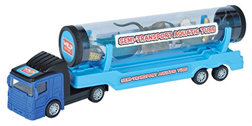 Wild Republic Semi Truck Transport Aquatic Tube, Ocean Animals, Sea Figures, Kids Gifts, 11Piece Set