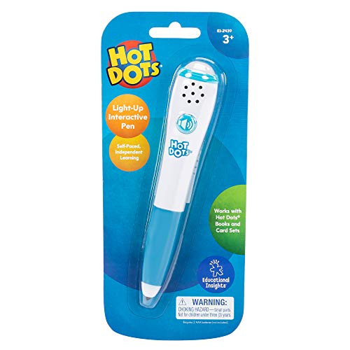 Educational Insights Hot Dots Light-Up Interactive Pen, Single Pen, Interactive Learning, Compatible with Any Hot Dots Set