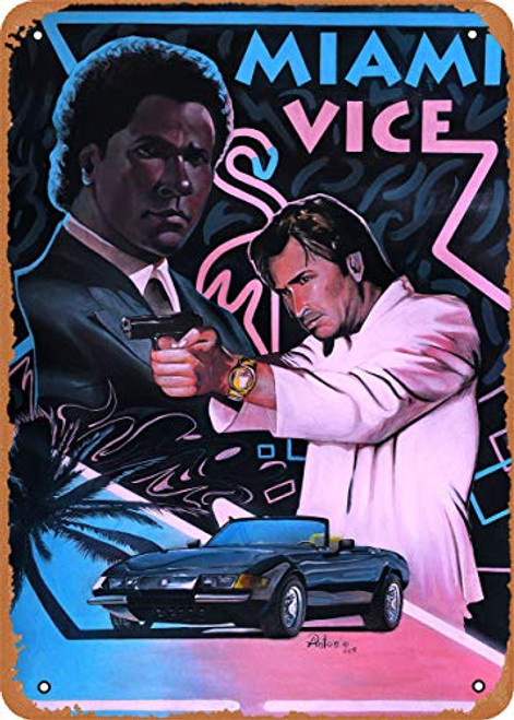 Unidwod Miami Vice Movie Posters Art 8 x 12 Inches - Vintage Metal Tin Sign for Home Bar Pub Garage Decor Gifts Unidwod Miami Vice Movie Posters Art 8 x 12 Inches - Vintage Metal Tin Sign for Home Bar Pub Garage Decor Gifts