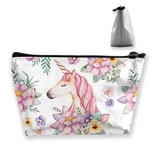 Unicorn Flower Roomy Cosmetic Bag Waterproof Travel Makeup Toiletry Pouch Small Accessories Organizer with Zipper for Teens Girls Purse Unicorn Flower Roomy Cosmetic Bag Waterproof Travel Makeup Toiletry Pouch Small Accessories Organizer with Zipper for Teens Girls Purse