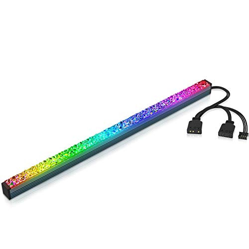 ASIAHORSE Acrylic ARGB LED Strip, Compatible with Aura SYNC, Gigabyte RGB Fusion, MSI Mystic Light Sync for PC with 5V 3-pin ARGB LED and 4-pin Header-280MM-