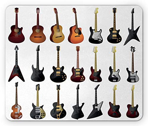 Ambesonne Music Mouse Pad, Instruments Pattern Classical and Bass Varieties of Guitars Rock and Jazz Music Theme, Rectangle Non-Slip Rubber Mousepad, Standard Size, Multicolor Ambesonne Music Mouse Pad, Instruments Pattern Classical and Bass Varieties of Guitars Rock and Jazz Music Theme, Rectangle Non-Slip Rubber Mousepad, Standard Size, Multicolor