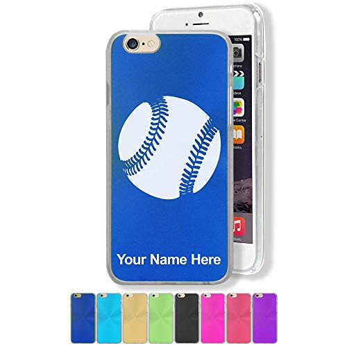 Case Compatible with iPhone 6 Plus and iPhone 6s Plus, Baseball Ball, Personalized Engraving Included