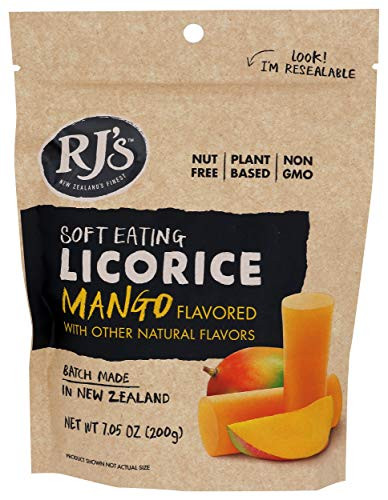 RJS LICORICE Natural Mango Licorice Logs, 7.05 OZ