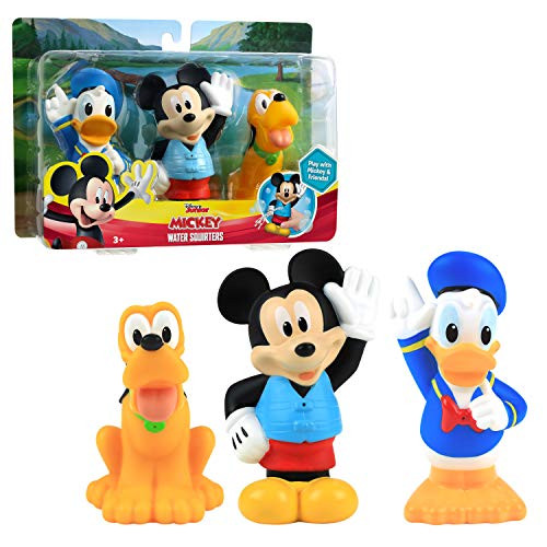 Disney Junior Mickey Mouse Bath Toy Set, Includes Mickey Mouse, Donald Duck, and Pluto Water Toys, Amazon Exclusive, by Just Play Disney Junior Mickey Mouse Bath Toy Set, Includes Mickey Mouse, Donald Duck, and Pluto Water Toys, Amazon Exclusive, by Just Play