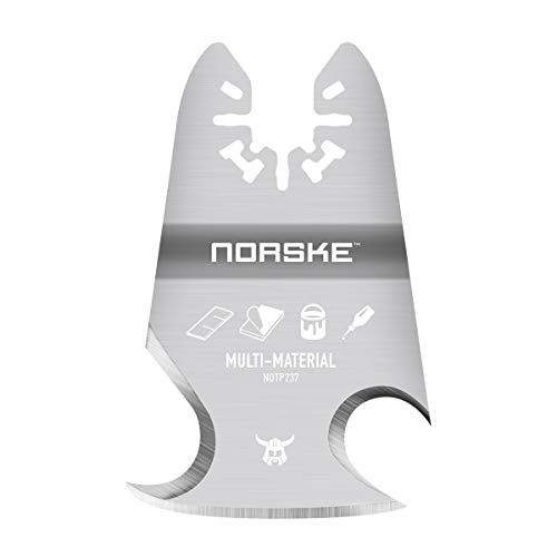 Norske Tools NOTP237 Oscillating Multi Tool Accessory Blade Universal Fit 3-in-1 Rigid Scraper  and  Knives