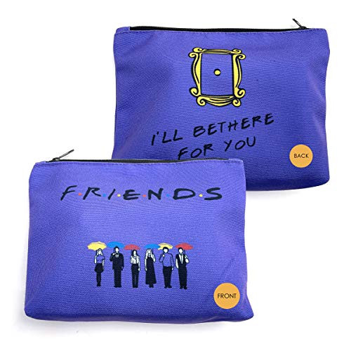 Friends Quotes Makeup Bag Zipper Pouch - Make-Up Case Pencil Pouch Gifts for Women Friend Sister Friends Fan-Purple- Friends TV Show 100 percent Natural Cosmetic Travel Bag