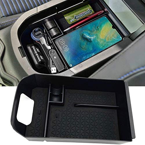 EVTIME for Toyota RAV4 Accessories Center Console Organizer Tray Armrest Box Secondary Storage Fit 2019 2020 2021 Toyota RAV4 -Black-