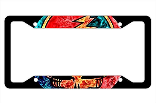 KUMI Grate-ful Dead License Plate Frame Grate Dead Car Plates Frames Cool Dancing Bear Auto Tags 4 Holes with Screws