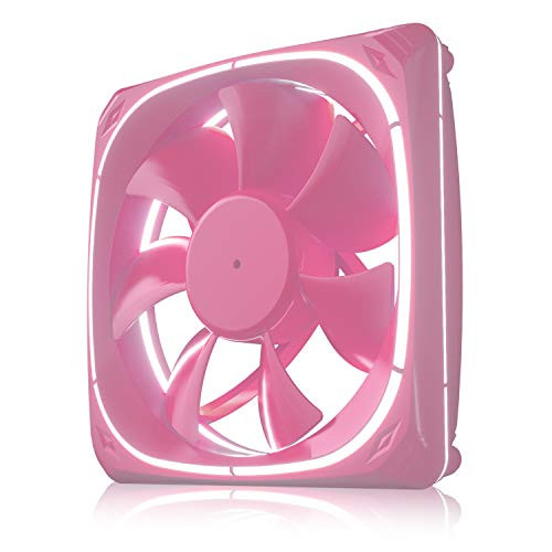 Vetroo DF120 120mm Case Fan White LED Lighting PC Cooling Fan Pink Fan Frame for Radiator/CPU Cooler/Computer Case