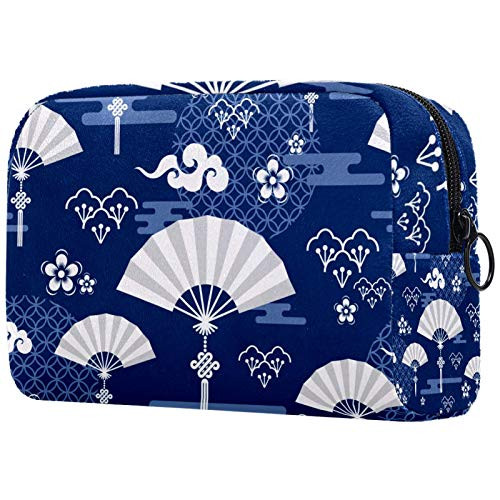 Cosmetic Bag for Women, Adorable Roomy Makeup Bags Travel Waterproof Toiletry Bag Chinese Style Fan