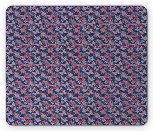 Lunarable Tropical Mouse Pad, Exotic Leaves Monstera Fan Palm Butterflies Eco Paradise Jungle Foliage, Rectangle Non-Slip Rubber Mousepad, Standard Size, Coral and Slate Blue Lunarable Tropical Mouse Pad, Exotic Leaves Monstera Fan Palm Butterflies Eco Paradise Jungle Foliage, Rectangle Non-Slip Rubber Mousepad, Standard Size, Coral and Slate Blue