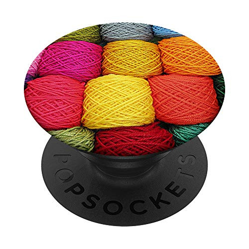 Multi-Color Yarn Balls PopSockets PopGrip- Swappable Grip for Phones  and  Tablets