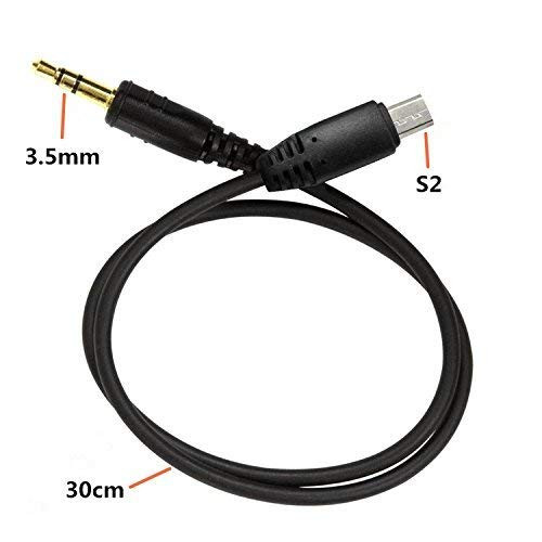 GFSHOP 3.5mm-S2 Off Camera Shutter Connecting Cable Cord Compatible with Sony Cameras and Pixel Shutter Remote Control TW283-Series