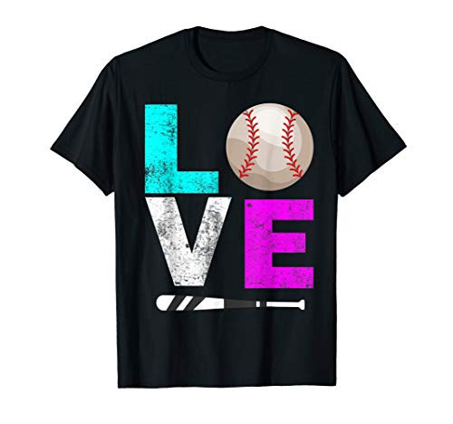Girls Love Softball Shirt Mom Women Distressed Ball Gift Tee Girls Love Softball Shirt Mom Women Distressed Ball Gift Tee