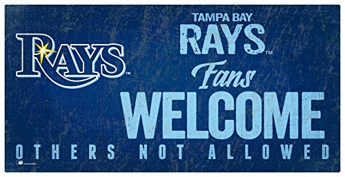 MLB Tampa Bay Rays Unisex Tampa Bay Rays Fans Welcome Sign, Team Color, 6 x 12 MLB Tampa Bay Rays Unisex Tampa Bay Rays Fans Welcome Sign, Team Color, 6 x 12