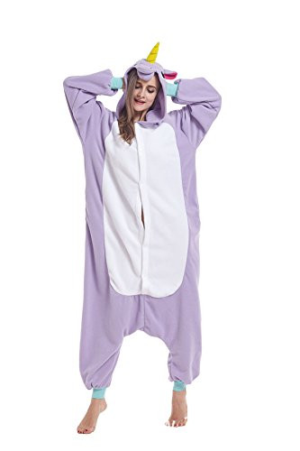 Sqlszt Women Men Adult Animal Unicorn One Piece Onesie Cosplay Pajama Costume XL