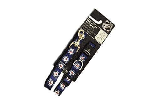 Protect Me Alerts NHL Winnipeg Jets Dog Collar  and  Leash Set, Large