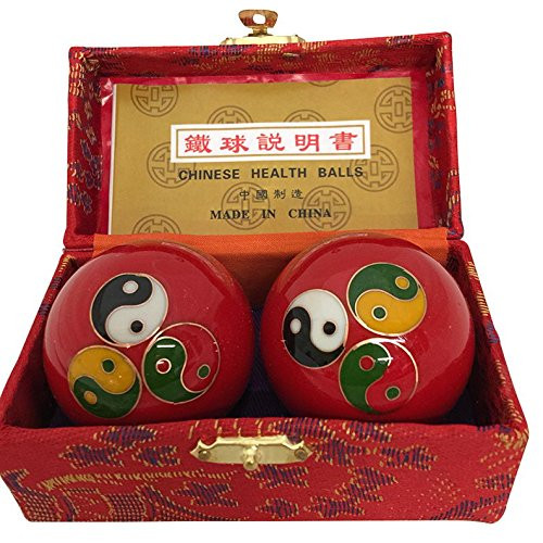 Baoding Balls Chinese health Massage Exercise Stress Balls - Triple YinYang -3 by THY ARTS