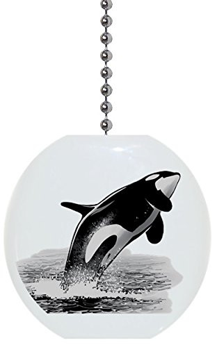 Jumping Whale Solid Ceramic Fan Pull