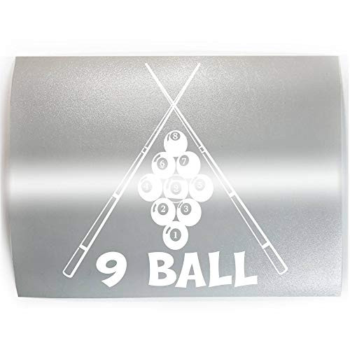 9 BALL POOL Billiards - PICK COLOR  and  SIZE - Game Player Vinyl Decal Sticker A
