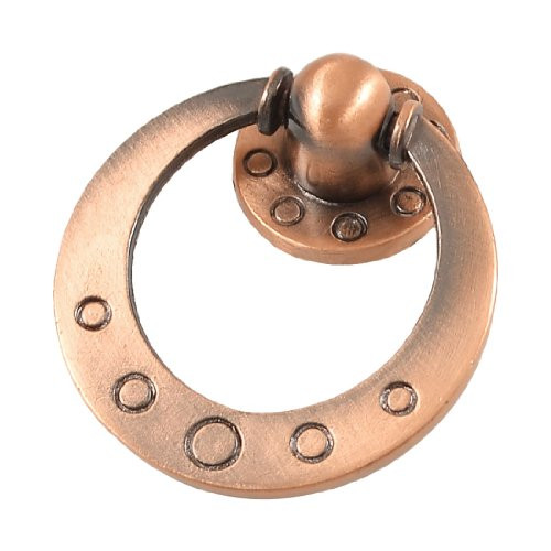 Aexit Drawer Retro Cabinet Hardware Style Copper Tone Metal Door Pull Ring Pulls Handle Knob